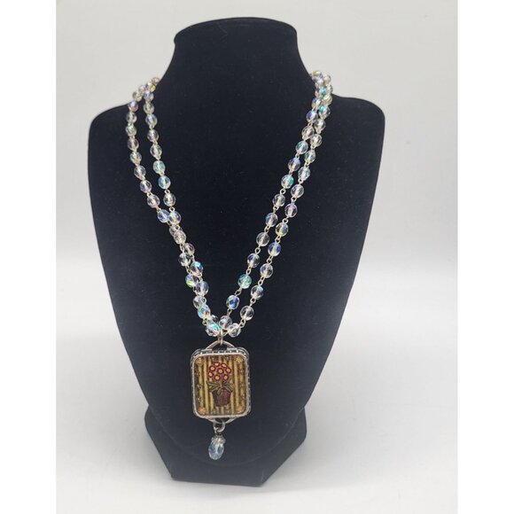 Maximal Art Jewelry - VTG Maximal Art Double Strand Art Deco Statement Necklace John Wind Whimsy